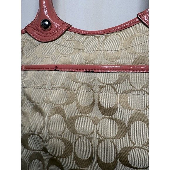 Coach Bleecker Beige & Pink Signature C Canvas Tote w/Matching Wallet See Desc - Picture 14 of 16